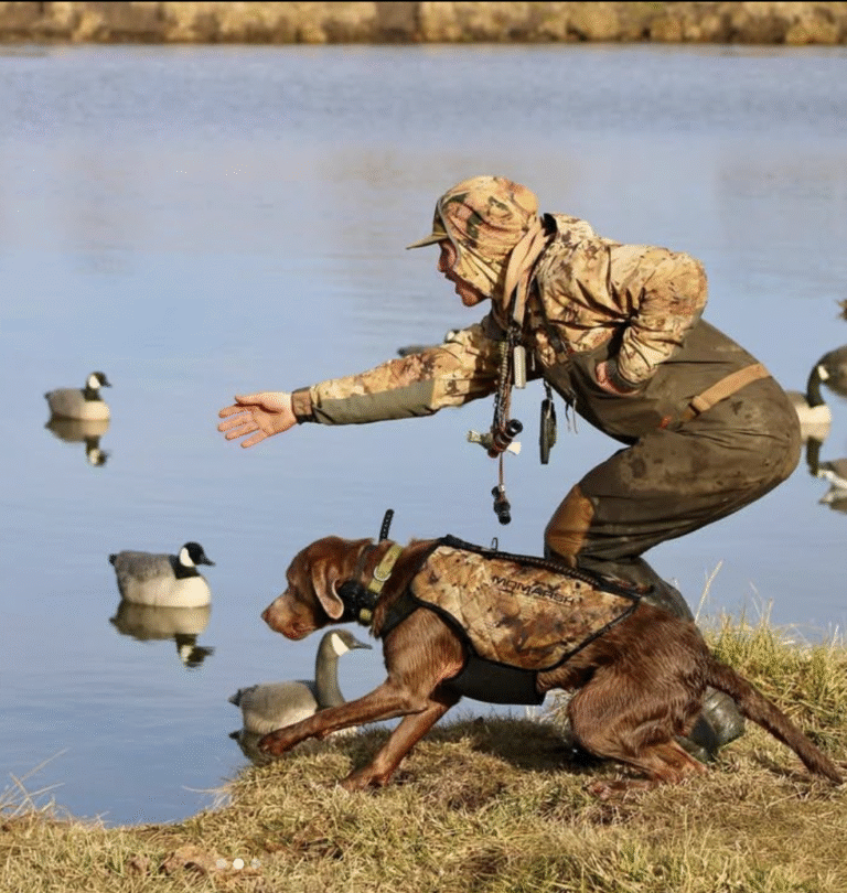 Retriever working in the field